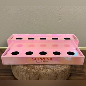 Jeffree Star Cosmetics Pink Iridescent Supreme Gloss Logo Holder 10 spots